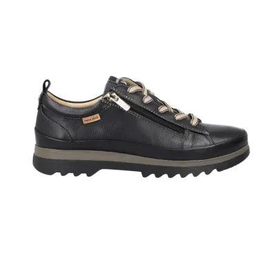 Pikolinos Vigo Sneakers Casual Pelle Nera Donna Lacci Zip Laterale
