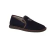 Nordikas Top Line 132N Men's Leather House Slippers in Navy and Moka