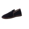 Nordikas Top Line 132N Men's Leather House Slippers in Navy and Moka