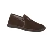 Chaussons Homme Nordikas Top Line 132N en Cuir Marine et Moka