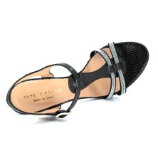 Pepe Castell Diana 20010 Sandalias Vestir Mujer Negro